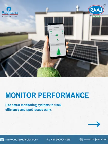 Take control of your energy with our smart monitoring systems. We empower you to track your solar panel's efficiency and energy generation in real-time from your smartphone, ensuring optimal performance and early issue detection. 💡