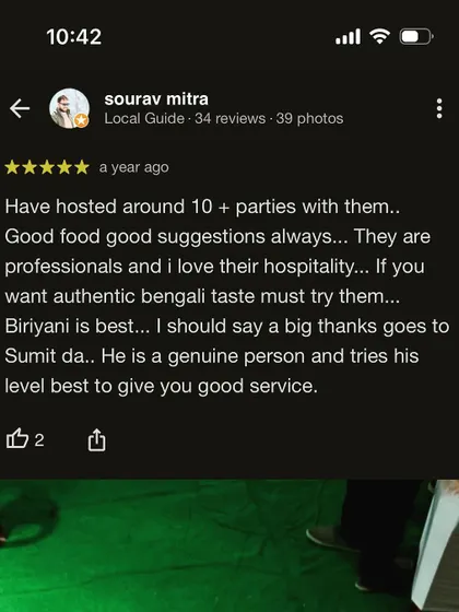 "Good food good suggestions always... They are professionals and i love their hospitality." Thank you to our repeat clients for trusting us with over 10 of their parties.