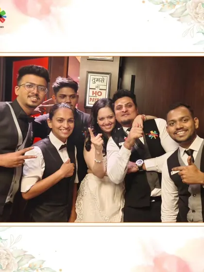 A great moment with a happy client and our team. We pride ourselves on building connections and ensuring our hosts have a wonderful time.