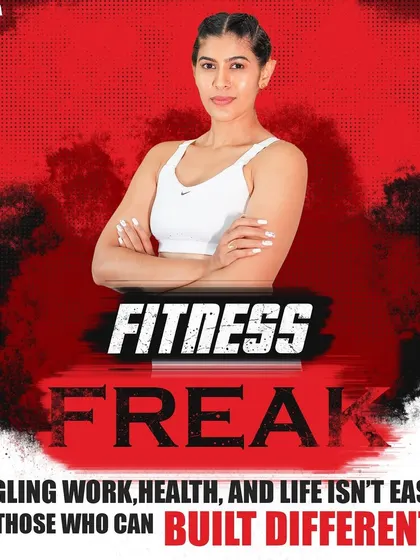 "Fitness Freak... Built Different." This graphic highlights the resilience required to balance work, health, and life. I use this to connect with high-achieving professionals.