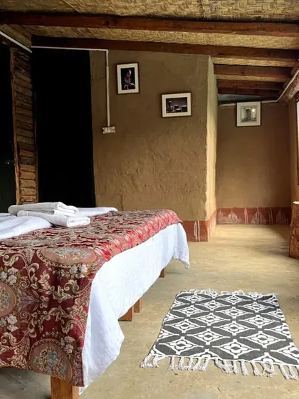 We've paid attention to the small details to make your stay comfortable. The rooms are simple, clean, and blend in with the natural surroundings of our Mukteshwar camp.