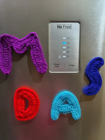 Spell out anything you want with my alphabet fridge magnets. They are great for kids learning their letters or for leaving fun messages on the fridge.