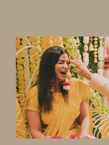 This service is perfect for planning any event, like this beautiful at-home Haldi ceremony, from anywhere in the world.
