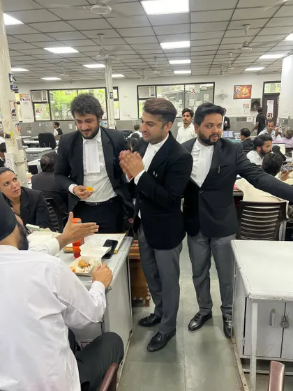 More interactions in the library, a hub for legal minds at Tis Hazari.