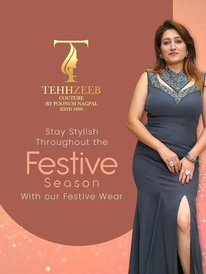 These images showcase my festive and party wear gowns, perfect for celebrating in style. Each design, from sleek black dresses to elegant grey gowns, is crafted to make you feel special during the festive season.