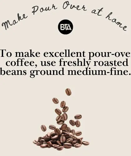 The first step to a great pour-over is using freshly roasted beans. We recommend a medium-fine grind for this brewing method.