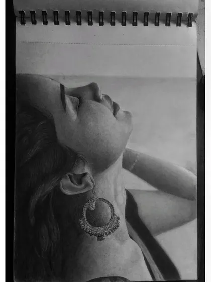 Kuch khawab pure karne chala hoon, main apni neenden gawa baitha hoon. This portrait has a more melancholic and artistic feel, focusing on light and shadow.