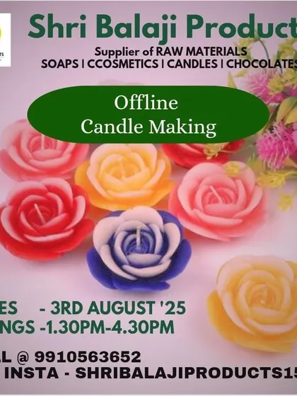 Another one of my offline candle making workshops in Delhi. These sessions are perfect for learning the basics and getting the confidence to start your own venture.