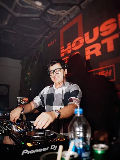 Always pushing my creative boundaries, one show at a time. This shot captures my smile of satisfaction during a great set.