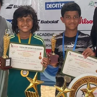 A big round of applause to our NextGen trainees, Dhruv (winner) and Anshu (finalist), in the U8 singles category at the Open Tennis Championships. The future is bright.