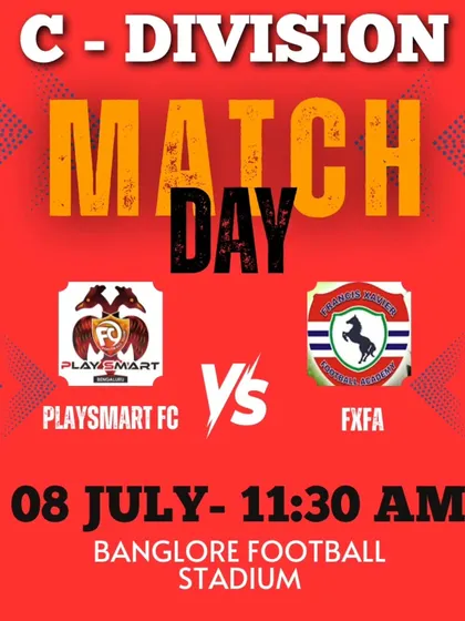 Match day announcement for our C-Division clash against FXFA. We play to win, with no backing down.