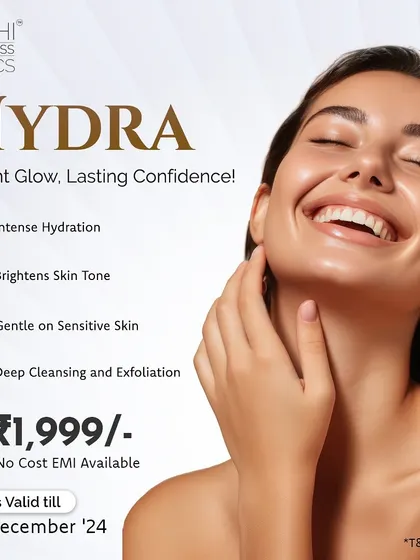 Get instant glow and lasting confidence with our HydraFacial, available at a special price. This treatment provides intense hydration and brightens skin tone, and is gentle enough even for sensitive skin.