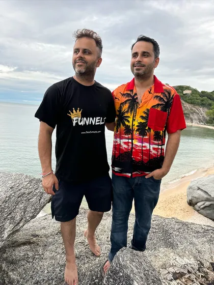 A picture with my brother, Saurabh, on a trip. Family is everything.