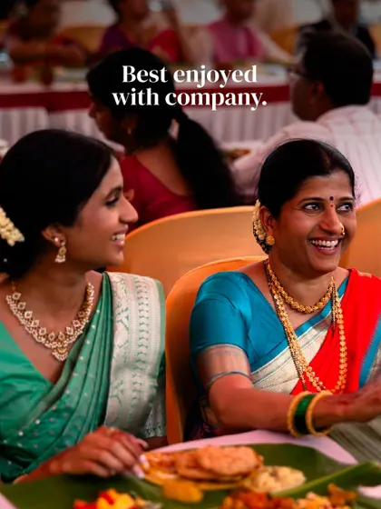 A traditional Yele Oota is best enjoyed with company. We love seeing guests connect and share smiles over this authentic South Indian meal, served with care on a banana leaf.