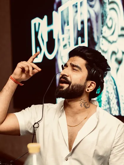 Charged up and ready to go. A moment from my set at Epitome Mumbai, feeling the music and getting ready to drop the next beat.