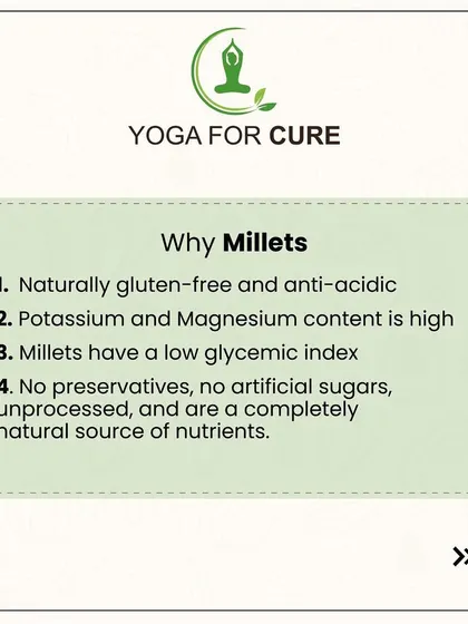 Why Millets are a Great Choice for PCOD. Millets have a low glycemic index, meaning they do not cause sharp spikes in blood sugar. They are also gluten-free, high in fiber, and help with weight management, a common concern with PCOD.