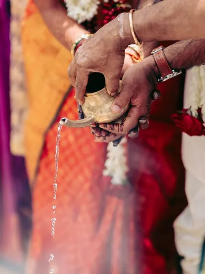 The 'dhare herdu' ritual, where the parents give their daughter away. It's a poignant and beautiful moment that we handle with the utmost sensitivity and care.