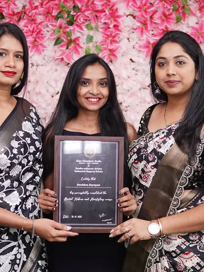 A student from Batch 15 receiving her well-earned certificate. I wish her all the best in her makeup artistry journey.
