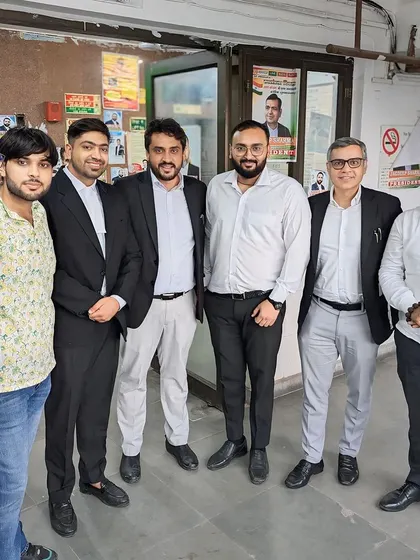 A group of us at Karkardooma court, united in our professional goals.