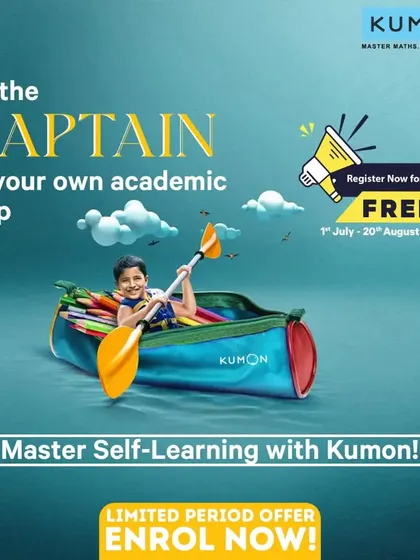 Help your child become the captain of their own academic ship. This creative visual highlights our free registration offer and the self-learning skills we build.