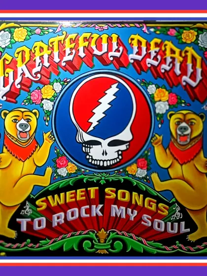 A hand-painted tribute to the band Grateful Dead, blending their iconic imagery with my Indian truck art style.