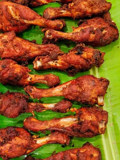Our yummy chicken leg pieces, fried to a perfect golden brown. They are crispy on the outside and juicy on the inside, a favourite among all age groups.