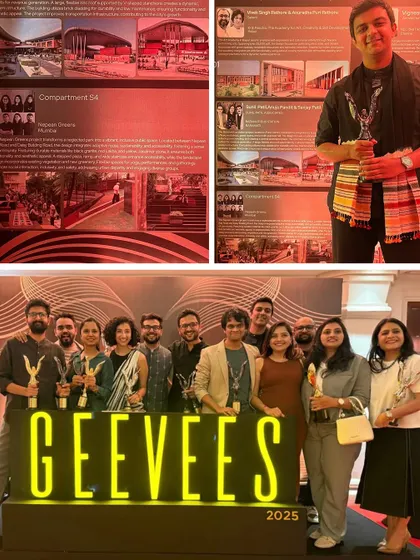 A collage from the Geevees Awards, celebrating with our team. This recognition is a testament to our dedication to creating sustainable and community-driven spaces.