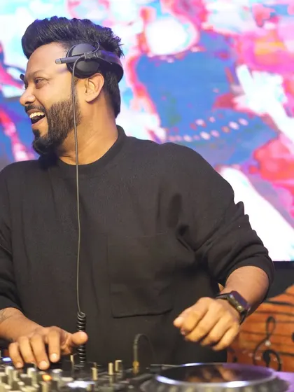 Another happy moment captured mid-set.