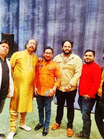 Another group picture with the SubhManglam band. I enjoy working with different artists and learning from them.