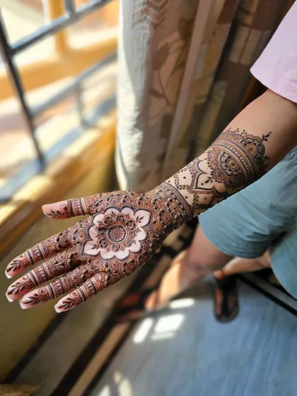 Another view of the mandala design, showing its beautiful composition.