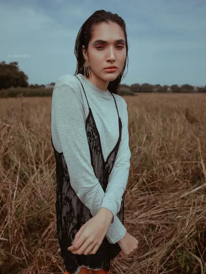 A portrait from 'UTOPIA' where the moody sky adds to the atmosphere.