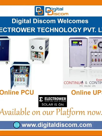 Electrower Technology provides reliable power backup solutions like this Online PCU and Online UPS, essential for protecting sensitive equipment from power fluctuations.