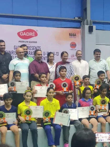 Our young players at the prize distribution ceremony of the Yonex Sunrise Maharashtra U11 & U13 State Selection Tournament in Ratnagiri.