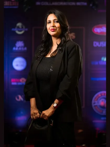 A close up portrait from the red carpet at the LeAmanah awards. I believe in being present not just behind the lens, but also as a voice and partner for the brands I collaborate with.