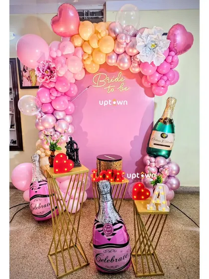 Another angle of the "Bride to be" party setup.