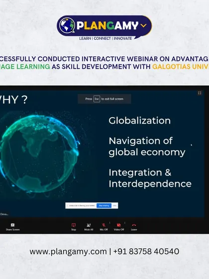 Another slide from our webinar, explaining the "why" behind language learning in the context of globalization and an integrated global economy.