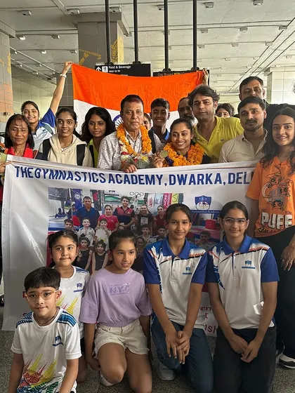 Inspiration in the house! We were honored to welcome Padma Shri Olympian Dipa Karmakar to our academy. Moments like these inspire our young champions to dream big.