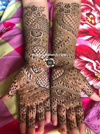 Even kids can get a full bridal look! This is a detailed design I did for a young client who wanted the complete experience.