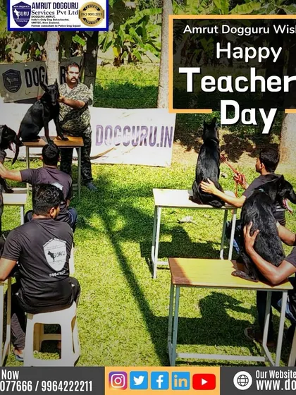 A happy Teacher's Day to all the gurus who guide us. At my school, we foster an environment of learning, for both the students and the dogs.