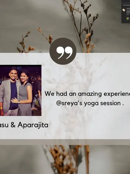 Thank you, Vasu and Aparajita, for sharing your experience. It brings me joy to know that you had an amazing time in my yoga session.