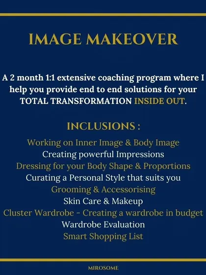 The Image Makeover is my most extensive program, designed for a total transformation. Over 2 months, we'll work 1:1 on everything from body image to building your dream wardrobe.