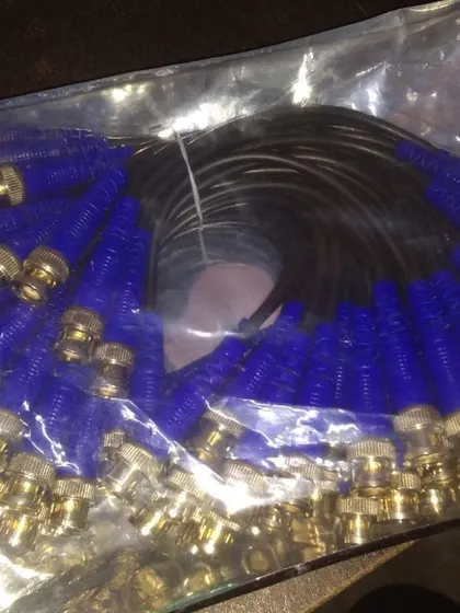 Blue BNC connectors, another type I use for installations.