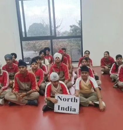 The North India team, composed of young and determined shooters, ready to compete at the CISCE School Nationals.