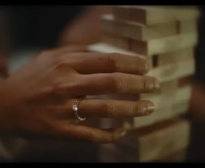 Another beautiful detail shot of the Tanishq diamond ring. My goal in styling for jewelry campaigns is to create a scene where the product feels like a natural part of a personal story, not just an accessory.
