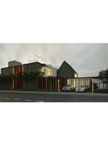 This is a duplicate of ID 93. The street view of our proposed CLT and Glulam residence.