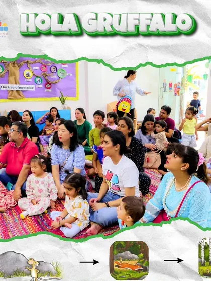 Listening intently to the story of the clever little mouse. We believe that shared reading experiences like this are fundamental in building early literacy skills and a love for books.