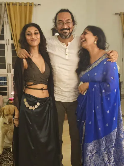 A happy family moment during our low key Diwali celebration. Having my sister visit for the first time in over 20 years made it extra special.