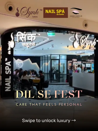 Our "Dil Se Fest" is about care that feels personal. This image shows the inviting entrance to one of our salons, ready to welcome you.