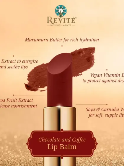 My Chocolate and Coffee Lip Balm is an energizing treat for your lips. It uses coffee extract to soothe, cocoa fruit extract for intense nourishment, and Murumuru butter for rich hydration.