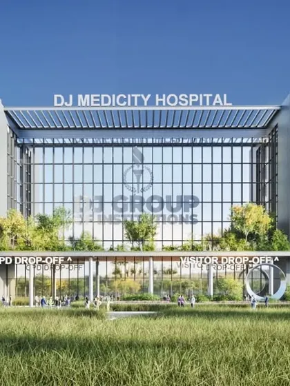 We envision healthcare campuses as integrated ecosystems for healing and learning. The design for DJ Medicity Hospital showcases this philosophy, with a modern facade that opens onto a green campus, creating a welcoming environment that prioritizes both advanced medical care and human well-being.